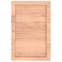 Wandschap 40x60x(2-4) cm behandeld massief eikenhout lichtbruin - thumbnail
