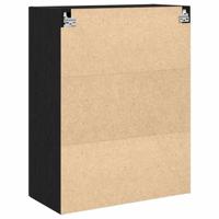 Wandkast Zwart eiken 69.5 x 34 x 90 cm Bewerkt hout - thumbnail