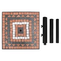 Parasolvoet vierkant 12 kg terracottakleurig wit - thumbnail