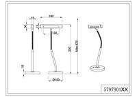 Trio Led bureau leeslampCurtis messing mat - 579790108 - thumbnail