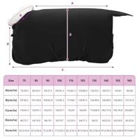 VidaXL Paardendeken zwart 165 cm polar fleece - thumbnail