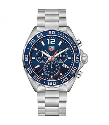 TAG Heuer CAZ1014. BA0842 43 mm Formule 1 chronograaf wijzerplaat met ringhorloge, blauw
