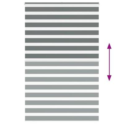 VidaXL Zebra rolgordijn 150x230 cm stofbreedte 145,9 cm donkergrijs VidaXL Zebra rolgordijn 150x230 cm stofbreedte 145,9 cm donkergrijs