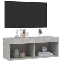 Tv-meubel met LED-verlichting 80x30x30 cm betongrijs - thumbnail