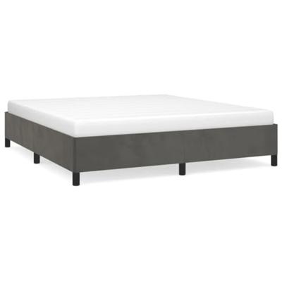 Bedframe zonder matras 160x200 cm fluweel donkergrijs