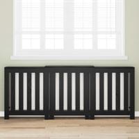 Radiatorafdekking Zwart Eiken 205 x 21.5 x 83.5 cm - thumbnail