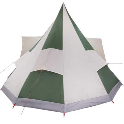 Familie Tipi Tent met dak Groen en beige 510 x 690 x 330 cm