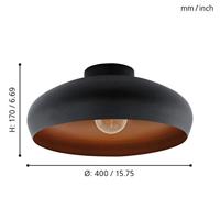 Eglo Landelijke plafondlampMogano - 94547 - thumbnail