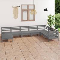 8-delige Loungeset massief grenenhout grijs - thumbnail