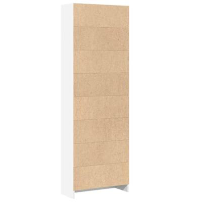 Boekenkast 60x24x176 cm bewerkt hout wit - thumbnail