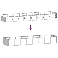 Plantenbak 360x80x40 cm gegalvaniseerd staal - thumbnail