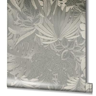Noordwand Botanica Behang met grote bladeren in metallic goud-chrome 33302