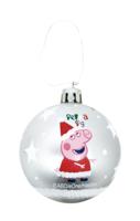 Kerstbal Peppa Pig Cosy corner Zilverkleurig Plastic Ø 8 cm - thumbnail