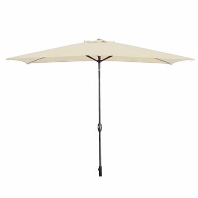 Marbueno Parasol Staal 8 Spaken 200x300 cm Polyester Beige Tuin, Zwembad, Terras - thumbnail