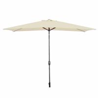 Marbueno Parasol Staal 8 Spaken 200x300 cm Polyester Beige Tuin, Zwembad, Terras - thumbnail