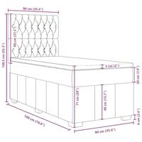 Boxspring met matras stof zwart 90x190 cm - thumbnail