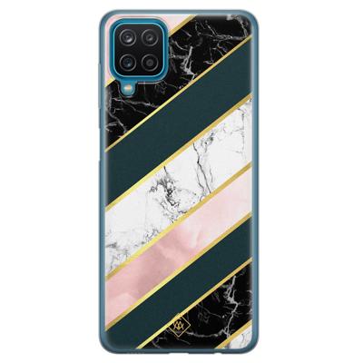 Samsung Galaxy A12 siliconen hoesje - Marble stripes Samsung Galaxy A12 siliconen hoesje - Marble stripes