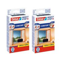 tesa COMFORT 55667-00500-00 Vliegenhor (b x h) 1000 mm x 1000 mm Antraciet 2 stuk(s) - thumbnail