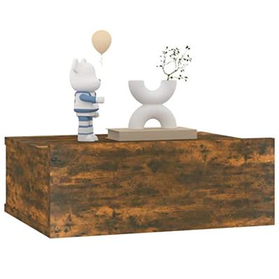 Nachtkastjes 2 st zwevend 40x30x15cm bewerkt hout gerookt eiken