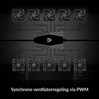 Arctic Case Fan Hub Zwart - thumbnail