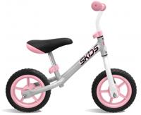 Skids Control loopfiets - 10 inch - grijs/roze - thumbnail