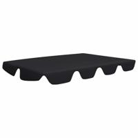 VidaXL Vervangingsluifel voor schommelbank 150/130x105/70 cm zwart - thumbnail