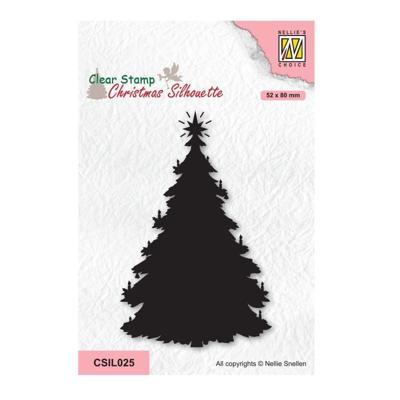 Nellie's Choice • christmas silhouettes clear stempel christmas tree