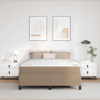 Bedframe met matras Cappuccino 140 x 200 cm Kunstleer