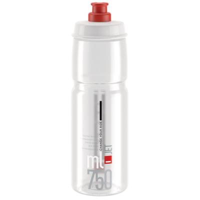 ELITE bidon "jet plus" bottle jet plus 750ml clear/red
