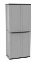 Kledingkast Terry jline268 Zwart Zwart/Gris Hars Plastic 68 x 37,5 x 163,5 cm - thumbnail