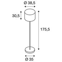 SLV ADEGAN MANILA 1002494 Staande lamp E27 Bruin - thumbnail
