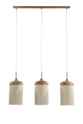 Light & Living Hanglamp 3-lichtsDania lichte hout print - 2980443