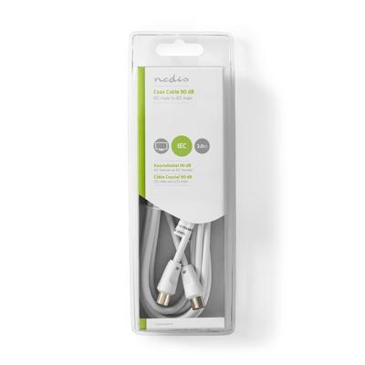 Coaxkabel 90 dB | IEC (Coax) Male - IEC (Coax) Male | 2,0 m | Wit