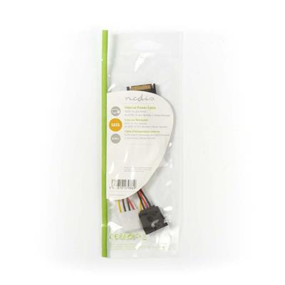 Nedis Interne Voedingskabel | SATA 15-Pins Male naar Molex Female / SATA 15-Pins Female | 0.2 m | 1 stuks - CCGP73555VA015 CCGP73555VA015