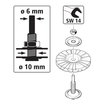 Wolfcraft Opspan-as | Boring 10mm | 6mm | 1 stuk - 2116000 Wolfcraft Opspan-as | Boring 10mm | 6mm | 1 stuk - 2116000