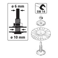 Wolfcraft 2116000 Spandoorn Diameter 10 mm Schacht-Ø 6 mm 1 stuk(s) - thumbnail