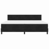 Boxspringbed met Matras met matras Zwart 200 x 200 cm Stof - thumbnail