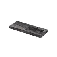 INK Pitch Wastafel keramische slab rechts met drain en front en side skirts 1 kraangat 120x45x9 Venice brown glossy - thumbnail