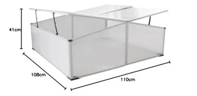 VidaXL Koude bak met 4 deksels 108x110x41 cm