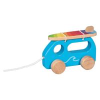Goki houten trekfiguur surfwagen - thumbnail