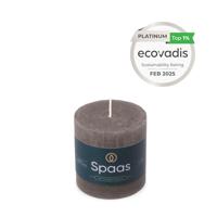 Kaars rustiek 70/70 mm donkergrijs Spaas - Spaas - thumbnail