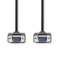 Nedis CCGP59000BK50 Vga-kabel Vga Male Vga Male Vernikkeld Maximale Resolutie: 1280x768 5.00 M Rond Abs Zwart Envelop - thumbnail
