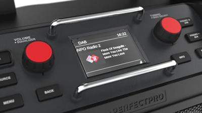 Perfectpro RP2 ROCKPRO Bouwradio Oplaadbaar DAB+ Bluetooth - thumbnail