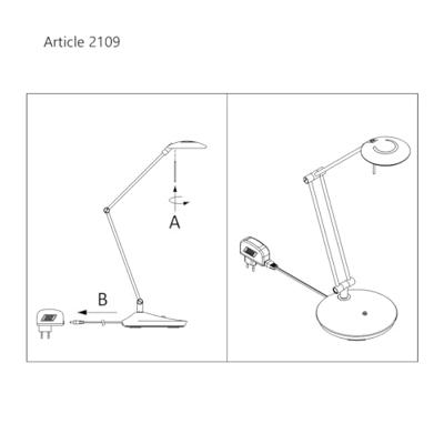 Steinhauer Tafellamp zodiac LED 2109 brons