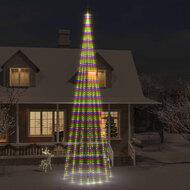 Vlaggenmast kerstboom 1134 LED's meerkleurig 800 cm - thumbnail