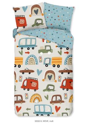 Good Morning Kinderdekbedovertrek "auto's" - Multi - (140x200/220 cm) - Katoen