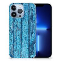 Apple iPhone 13 Pro | Bumper Hoesje | Wood Blue - thumbnail