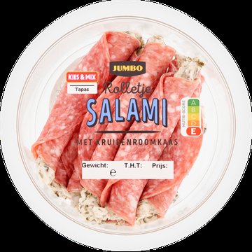Jumbo Rolletje Salami met Kruidenroomkaas 80 g Jumbo Rolletje Salami met Kruidenroomkaas 80 g