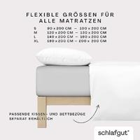 Schlafgut Schlafgut Soft Contact Jersey Flanel Hoeslaken L - 140x200 - 160x200 511 Grey Light - thumbnail