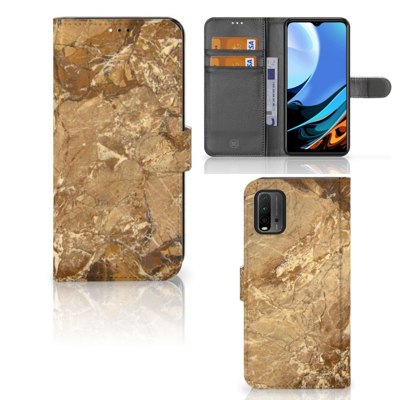 Xiaomi Redmi 9T | Poco M3 | Bookcase | Marmer Creme Xiaomi Redmi 9T | Poco M3 | Bookcase | Marmer Creme